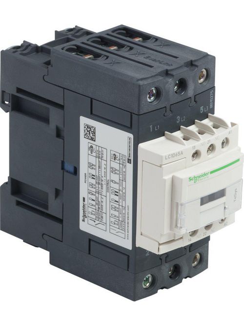 Product image for Square D LC1D65AG7 120 VAC 65 Amp 3-Pole 1NO 1NC Screw Terminal Full Voltage Non-Reversing IEC Contactor