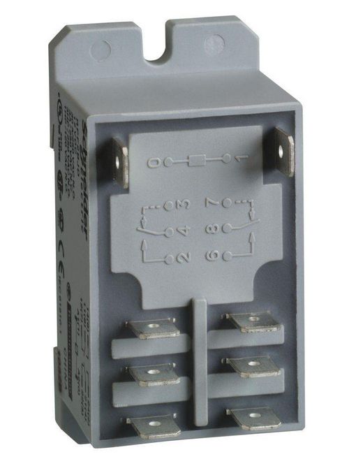 Product image for Square D RPF2AF7 120 VAC 30 Amp 2NO Din Rail/Panel Mount Plug-In Relay