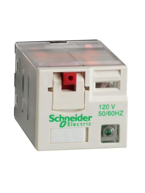 Product image for Square D RPM32F7 120 VAC 15 Amp 3NO 3NC Din Rail/Panel Mount Plug-In Relay