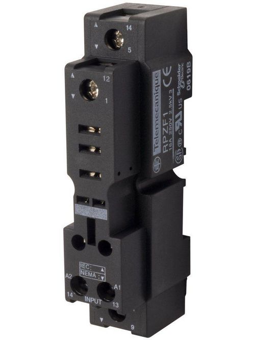 Product image for Square D RPZF1 250 Volt 16 Amp 35 mm Din Rail/Panel Mount Screw Clamp Terminal Relay Socket