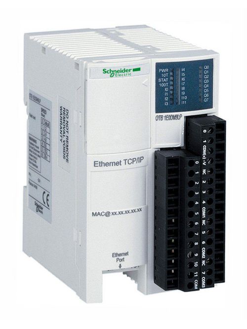 Product image for Square D OTB1E0DM9LP 55 x 70 x 90 mm 24 VAC 6-Relay Distributed PLC I/O Interface Module