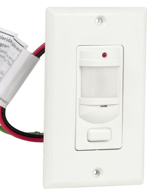 Product image for Square D SLSPWS1277MW 277 VAC White Manual-On/Auto-Off Occupancy Wall Switch Sensor