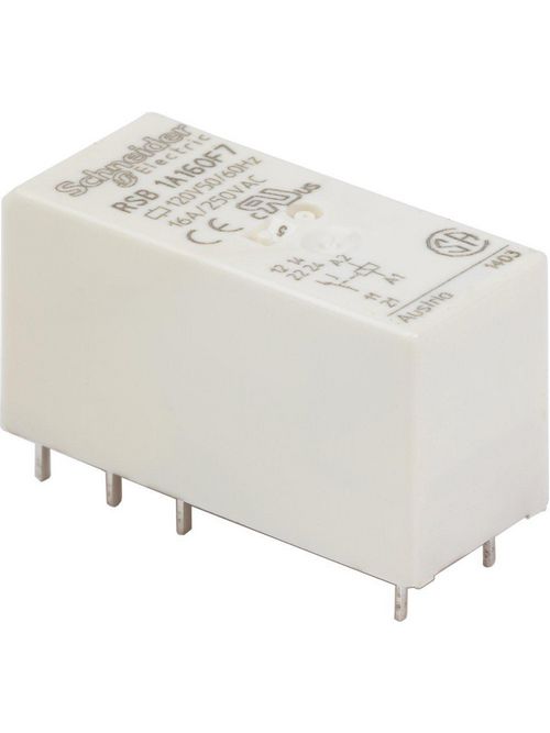 Product image for Square D RSB1A160F7 120 VAC 16 Amp SPDT 1CO Silver Alloy Plug-In Interface Relay