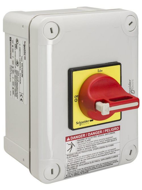 Product image for Square D VC1GUN 600 V 20 Amp 3-Pole Rotary Motor Disconnect Switch
