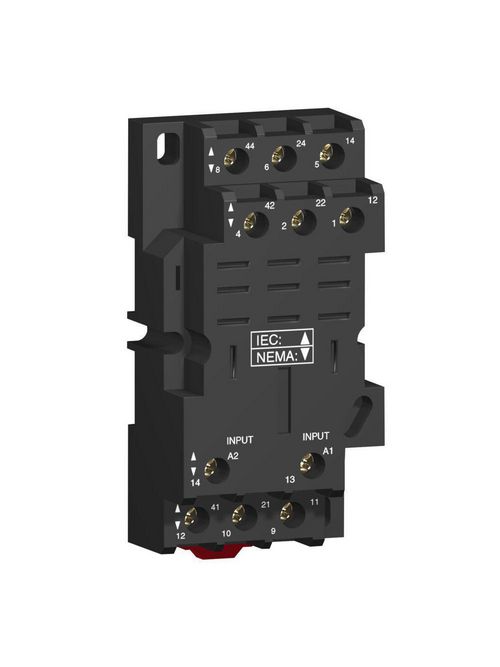 Product image for Square D RPZF3 250 Volt 16 Amp 35 mm Din Rail/Panel Mount Screw Clamp Terminal Relay Socket