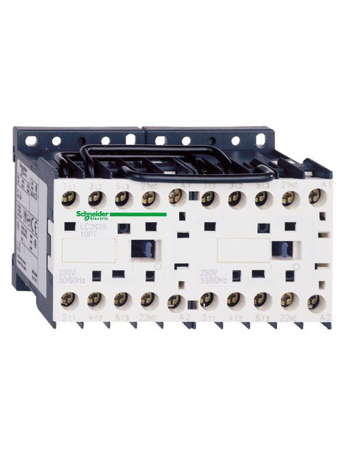 Product image for Square D LC2K0910B7 575 VAC 9 Amp 3-Pole 1NO Screw Clamp Terminal Full Voltage Reversing IEC Contactor