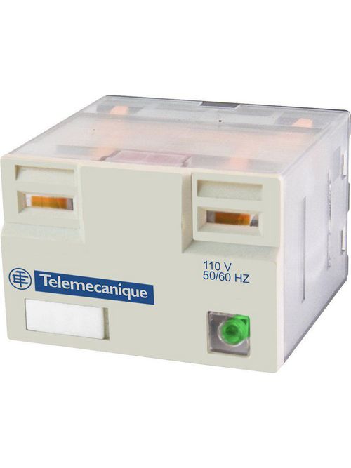 Product image for Square D RPM43BD 24 VDC 15 Amp 4PDT 4CO Din Rail/Panel Mount Power Plug-In Relay