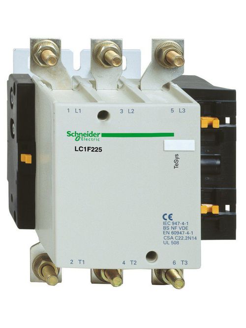 Product image for Square D LC1F225 575 VAC 225 Amp 3-Pole 1NO Panel Mount Full Voltage Non-Reversing IEC Contactor