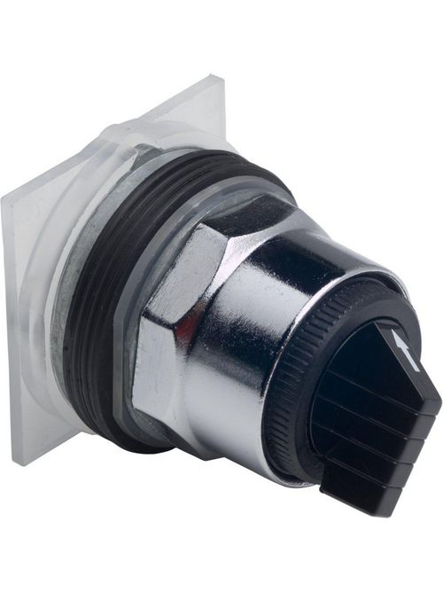 Product image for Square D 9001KS25B 30 mm 2-Position Black Momentary/Maintained Knob Non-Illuminated Selector Switch Operator