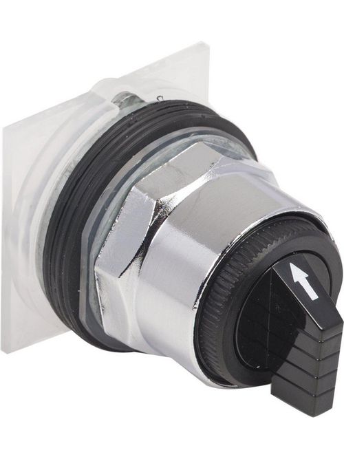 Product image for Square D 9001KS49B 30 mm 3-Position Black Maintained Knob Non-Illuminated Selector Switch Operator