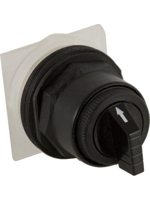 Product image for Square D 9001SKS42B 30 mm 3-Position Black Maintained Knob Non-Illuminated Selector Switch Operator