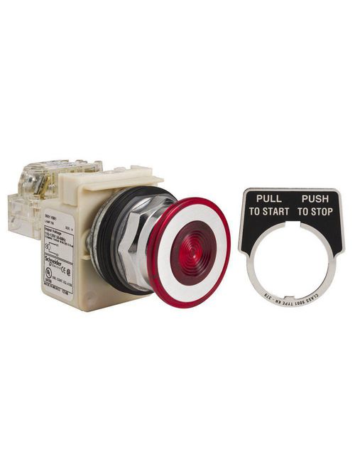 Product image for Square D 9001KR9P1RH13 30 mm 10 Amp 600 Volt Push Button
