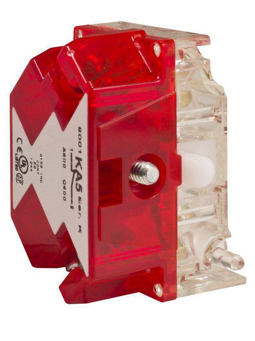 Product image for Square D 9001KA5 600 VAC 10 Amp 1NC Silver Alloy Screw Clamp Terminal Push Button Contact Block