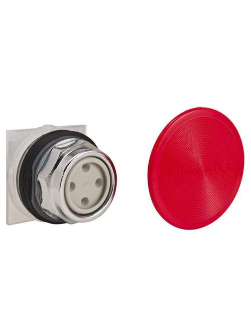 Product image for Square D 9001KR5R 30 mm Red Body Metal Bezel Momentary Mushroom Round Non-Illuminated Push Button Operator