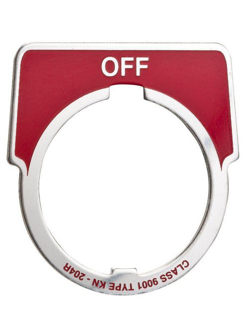 Product image for Square D 9001KN204 Type K 30 mm Push Button Legend Plate