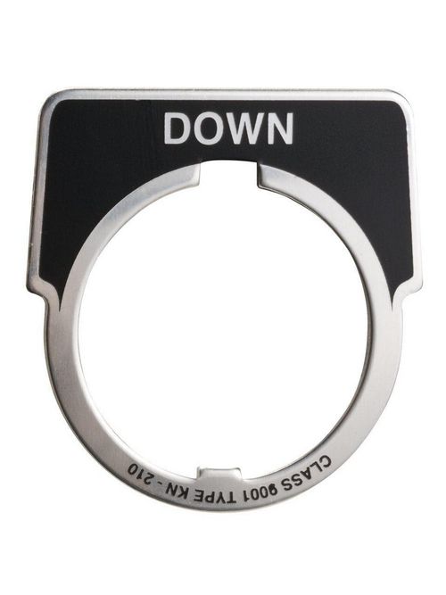 Product image for Square D 9001KN210 40 x 43 mm Aluminum Down Push Button Standard Legend Plate