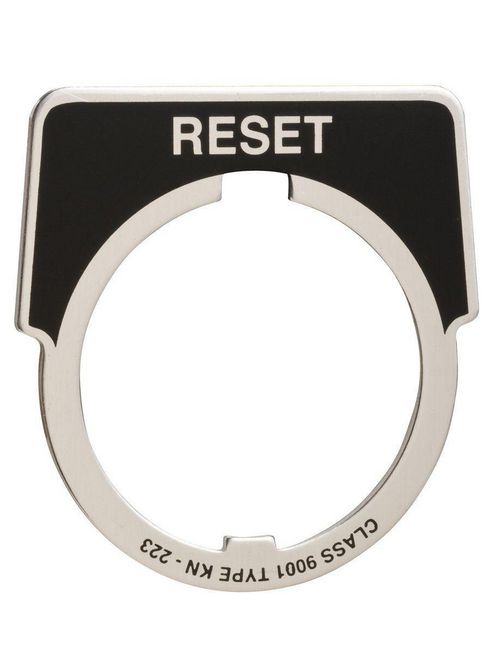 Product image for Square D 9001KN223 40 x 43 mm Aluminum Reset Push Button Standard Legend Plate