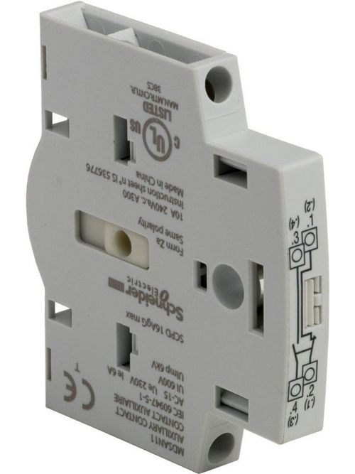 Product image for Square D MDSAN11 1NO 1NC Auxiliary Contact Module