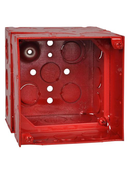 Steel City 52171-EXTRD 2-1/8 Inch Red Pre-Galvanized Steel Welded Square Box Steel City 52171-EXTRD 2-1/8 Inch Red Pre-Galvanized Steel Welded Square Box