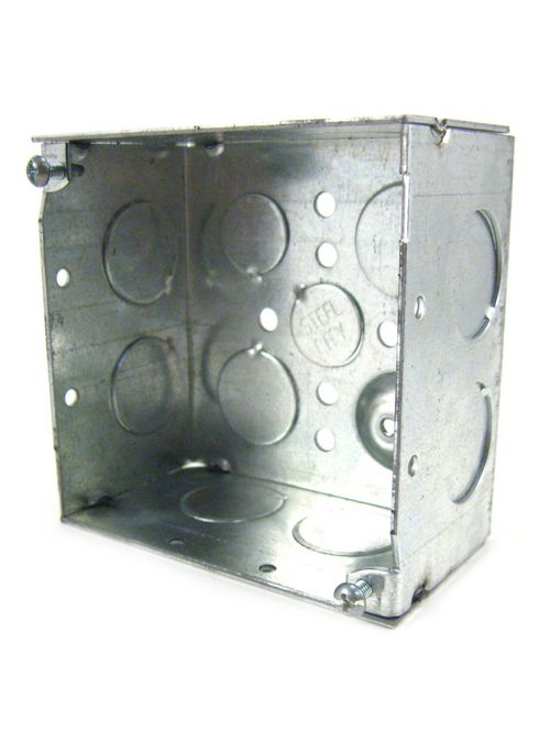 Steel City 52171-3/4 4 x 2-1/8 Inch Steel Electrical Box Steel City 52171-3/4 4 x 2-1/8 Inch Steel Electrical Box