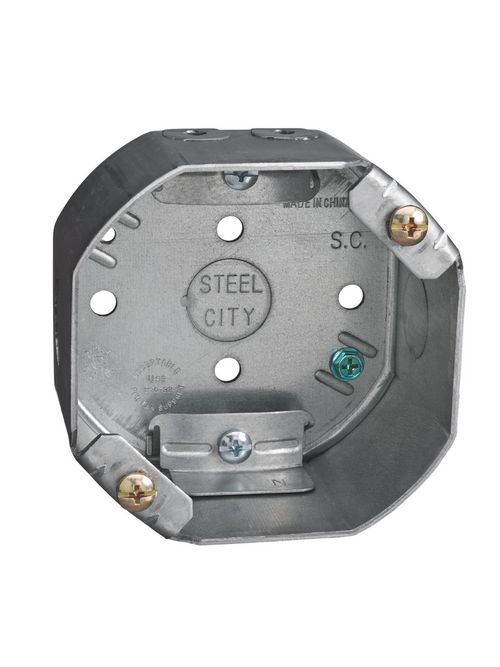 Steel City 54171-CFB 4 Inch Galvanized Steel Octagon Ceiling FanBox Steel City 54171-CFB 4 Inch Galvanized Steel Octagon Ceiling FanBox