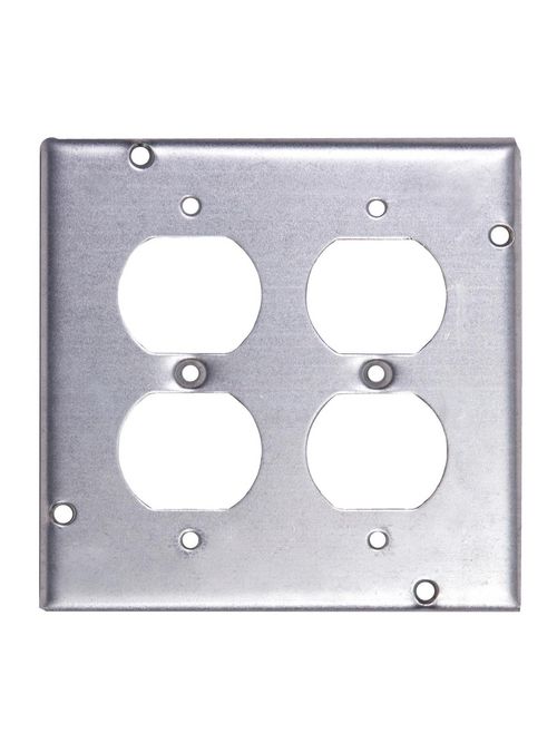 Steel City RSL-8 4-11/16 Square 2 Duplex Receptacles Steel Cover Steel City RSL-8 4-11/16 Square 2 Duplex Receptacles Steel Cover
