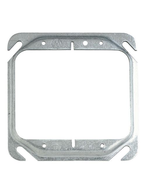 Steel City 52C20-25 2-Gang 4 Inch Side 1/4 Inch Steel Raised Square Box Cover Steel City 52C20-25 2-Gang 4 Inch Side 1/4 Inch Steel Raised Square Box Cover