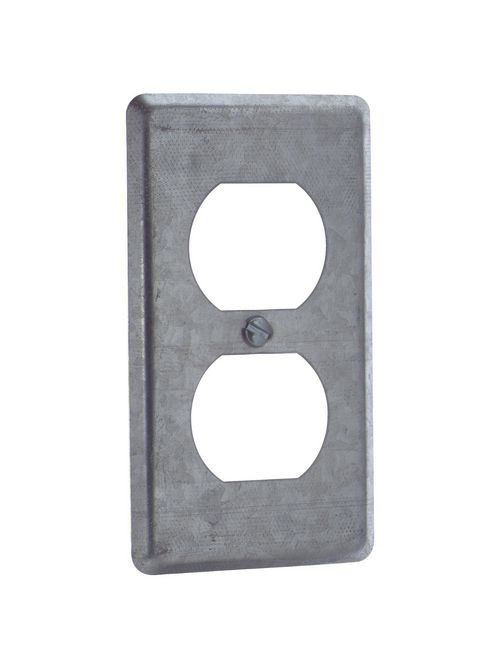 Steel City 58C7 Steel Utility Device Cover, 4" x 2-1/8", 1/4" Raised, Duplex Receptacle Steel City 58C7 Steel Utility Device Cover, 4" x 2-1/8", 1/4" Raised, Duplex Receptacle