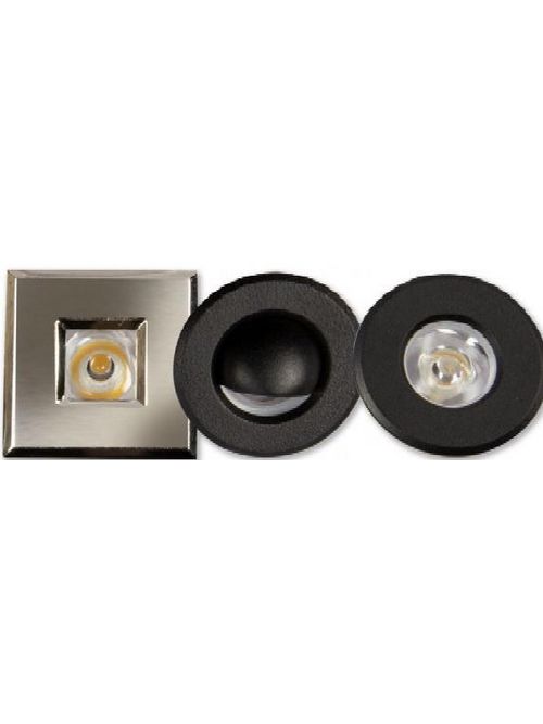 Product image for GMLTG GML-SO-BN 12VDC 1W IP67 MARKERLIGHT WITH A SQUARE OPEN BRUSHED NICKEL TRIM