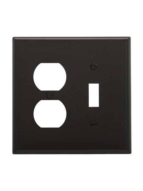 Product image for EWD PJ18BK Wallplate 2G Toggle/Dupl