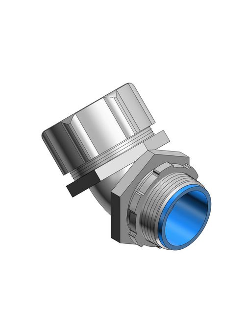 Thomas & Betts 5348 2-1/2 Inch 45 Degree Insulated Liquidtight Connector Thomas & Betts 5348 2-1/2 Inch 45 Degree Insulated Liquidtight Connector