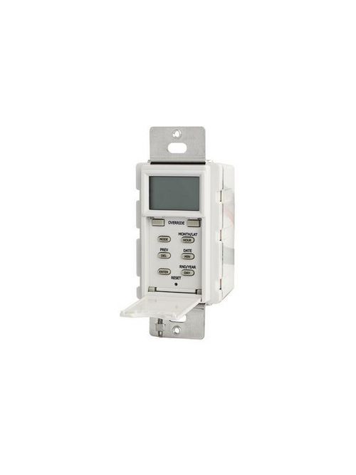 Product image for Tork SS700Z 120/277 VAC 60 Hz 15 Amp 7 Day White SPST Astronomic In-Wall Digital Time Switch