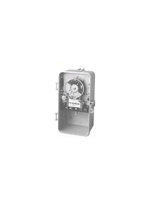 Product image for Tork 7200Z 120 VAC 60 Hz 40 Amp NEMA 3R 24 Hour Metal DPST Electromechanical Time Switch