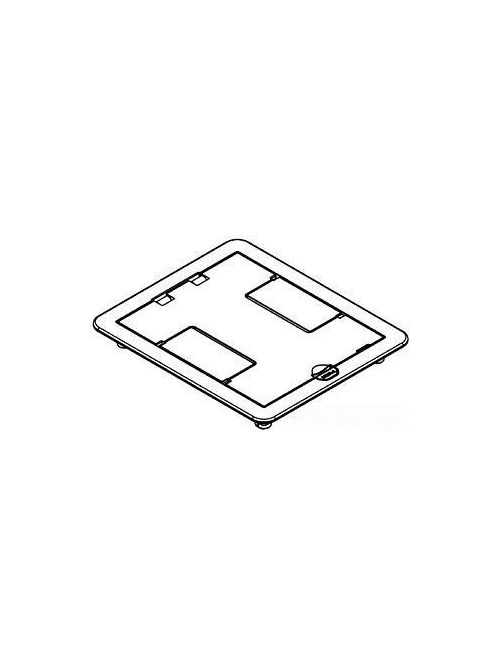 Product image for Wiremold S38BBTCBK 6-9/16 x 7-3/4" Painted Black Die-Cast Zinc Rectangular Flush Service Type Flanged Cover Assembly