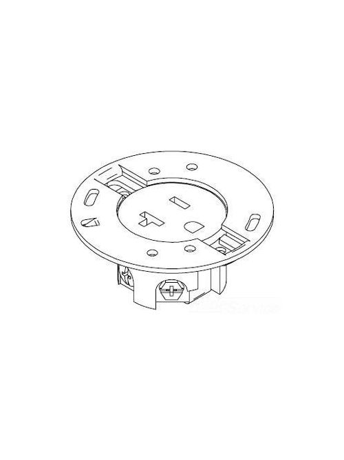 Product image for Wiremold 825R15 125 Volt 20 Amp 3 W NEMA 5-20R Floor Box Receptacle