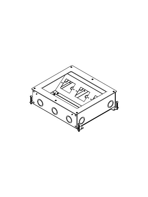 Wiremold RFB9 14-3/4 x 12-5/8 x 4-1/8 Inch 9-Gang Steel Rectangular Recessed Floor Box Wiremold RFB9 14-3/4 x 12-5/8 x 4-1/8 Inch 9-Gang Steel Rectangular Recessed Floor Box