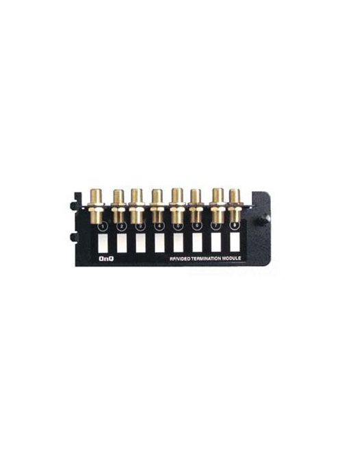 Product image for On-Q 363915-01 6.42 x 2.14 x 2.4 Inch 8-Port Black 18 Gauge CRS Video Interface Module