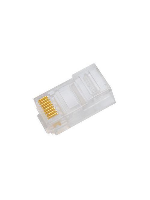 Product image for Pass & Seymour 364554-01 0.85 x 0.46 x 0.315 Inch 4-Pair Category 3/5/5E EZ to RJ45 Clear Modular Plug