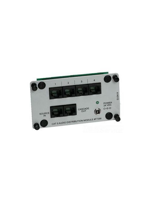 Product image for On-Q AU7396 2.5 Amp 24 VDC Gray 18 Gauge Cold Rolled Steel 1-Source 4-Zone Audio System Distribution Module