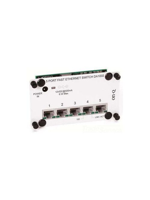 Product image for On-Q DA1002 300 mA 12 VDC 5-Port Network Switch