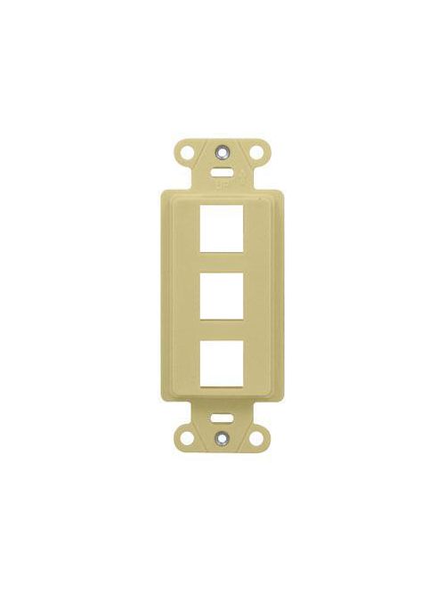 On-Q WP3413-IV 3-Port Ivory Decorator Outlet Strap On-Q WP3413-IV 3-Port Ivory Decorator Outlet Strap