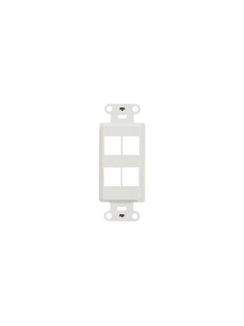 On-Q WP3414-WH 1.65 x 0.28 x 4.19 Inch 4-Port White Plastic Wall Box Mounting Non-Flexible Outlet Strap On-Q WP3414-WH 1.65 x 0.28 x 4.19 Inch 4-Port White Plastic Wall Box Mounting Non-Flexible Outlet Strap