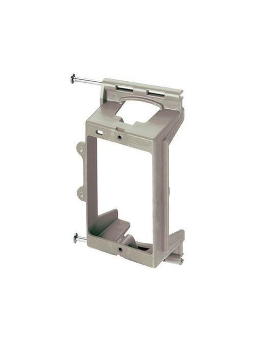 On-Q AC1009-01 2.25 x 3.75 Inch Gray Smooth High Impact Flame Retardant Plastic LV Bracket with Nail On-Q AC1009-01 2.25 x 3.75 Inch Gray Smooth High Impact Flame Retardant Plastic LV Bracket with Nail