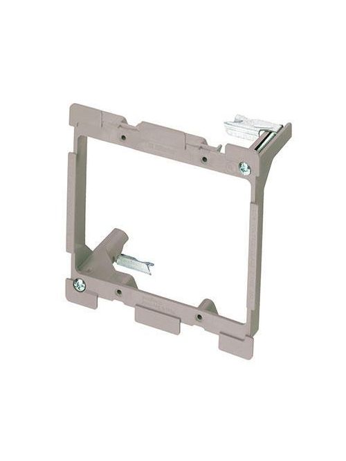 On-Q AC1010-02 3.75 Inch 2-Gang Gray Smooth Flame Retardant Plastic In-Wall Mount Low Voltage Retrofit Bracket On-Q AC1010-02 3.75 Inch 2-Gang Gray Smooth Flame Retardant Plastic In-Wall Mount Low Voltage Retrofit Bracket