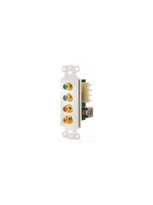 Product image for On-Q WP1010-WH Category 5E White Component Video/Digital Audio Pre-Configured Strap