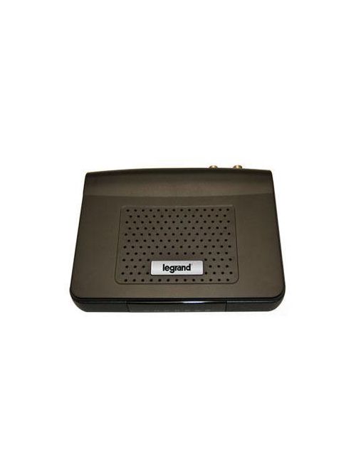 Product image for On-Q DA2204V1 4-Port Black RJ45 Coaxial Network Adapter