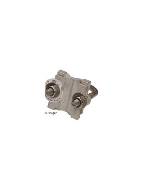 Product image for Harger Lightning & Grounding CPC.5/.75 0.5 to 0.75 Inch Electrotin Plated Bronze U Bolt Pipe Clamp