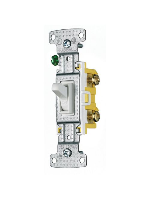 Hubbell Wiring Devices RS115W 15 Amp 120 VAC 1-Pole White Toggle Switch Hubbell Wiring Devices RS115W 15 Amp 120 VAC 1-Pole White Toggle Switch