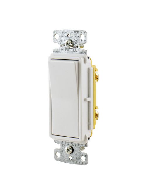 Hubbell Wiring Devices RSD115W 15 Amp 120/277 VAC 1-Pole White Rocker Switch Hubbell Wiring Devices RSD115W 15 Amp 120/277 VAC 1-Pole White Rocker Switch