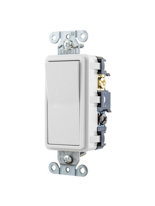 Hubbell Wiring Devices RSD415W 15 Amp 120/277 VAC 4-Way White Rocker Switch Hubbell Wiring Devices RSD415W 15 Amp 120/277 VAC 4-Way White Rocker Switch